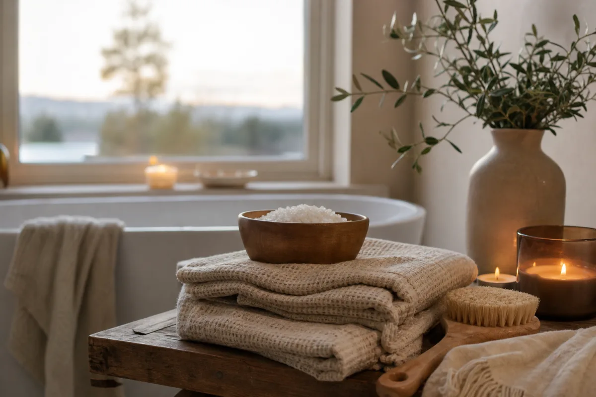 Hemmaspa med bad, hudvård och lugn miljö