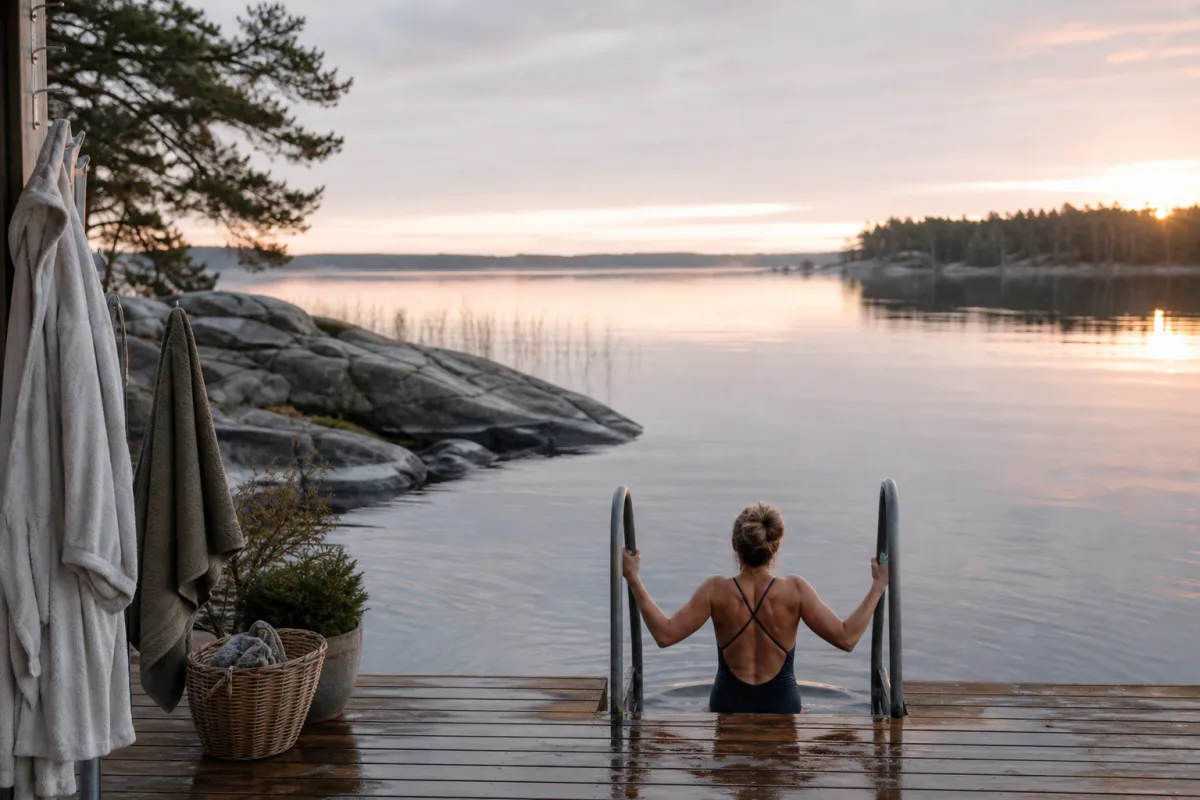Redaktionell bild till artikeln Vinterbad – utrustning & kläder