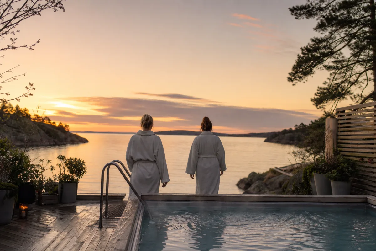 Spaweekendmiljö med lugn och avkoppling